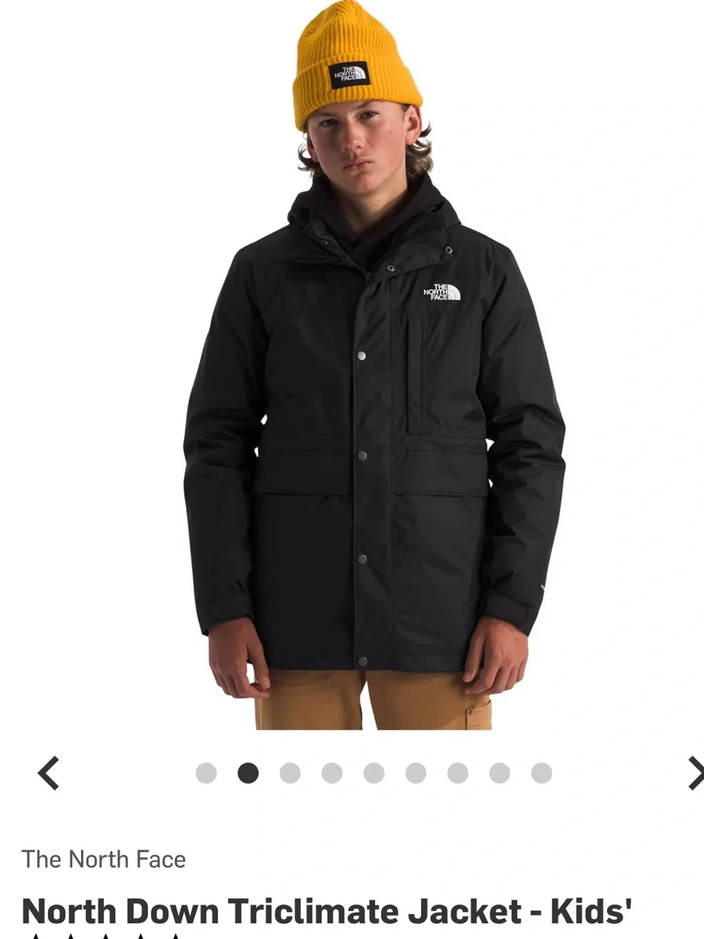 The North Face Black Kid’s Insulated Puffer Jacket with Hood